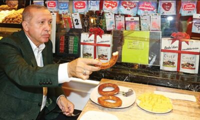 Erdoğan, çay, simit